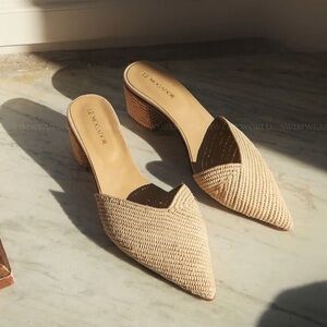 EUC Le Mogador Size 39 (Size 9) • Tan Jute Lapa Mule Slides Tuckernuck.